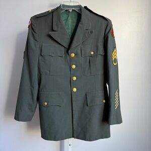 Military jacket 40R Army Sergeant WWII 63rd infantry 70s‎ vietnam 25th infantry